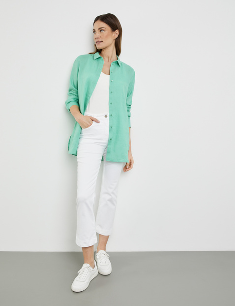 Longbluse aus Leinen