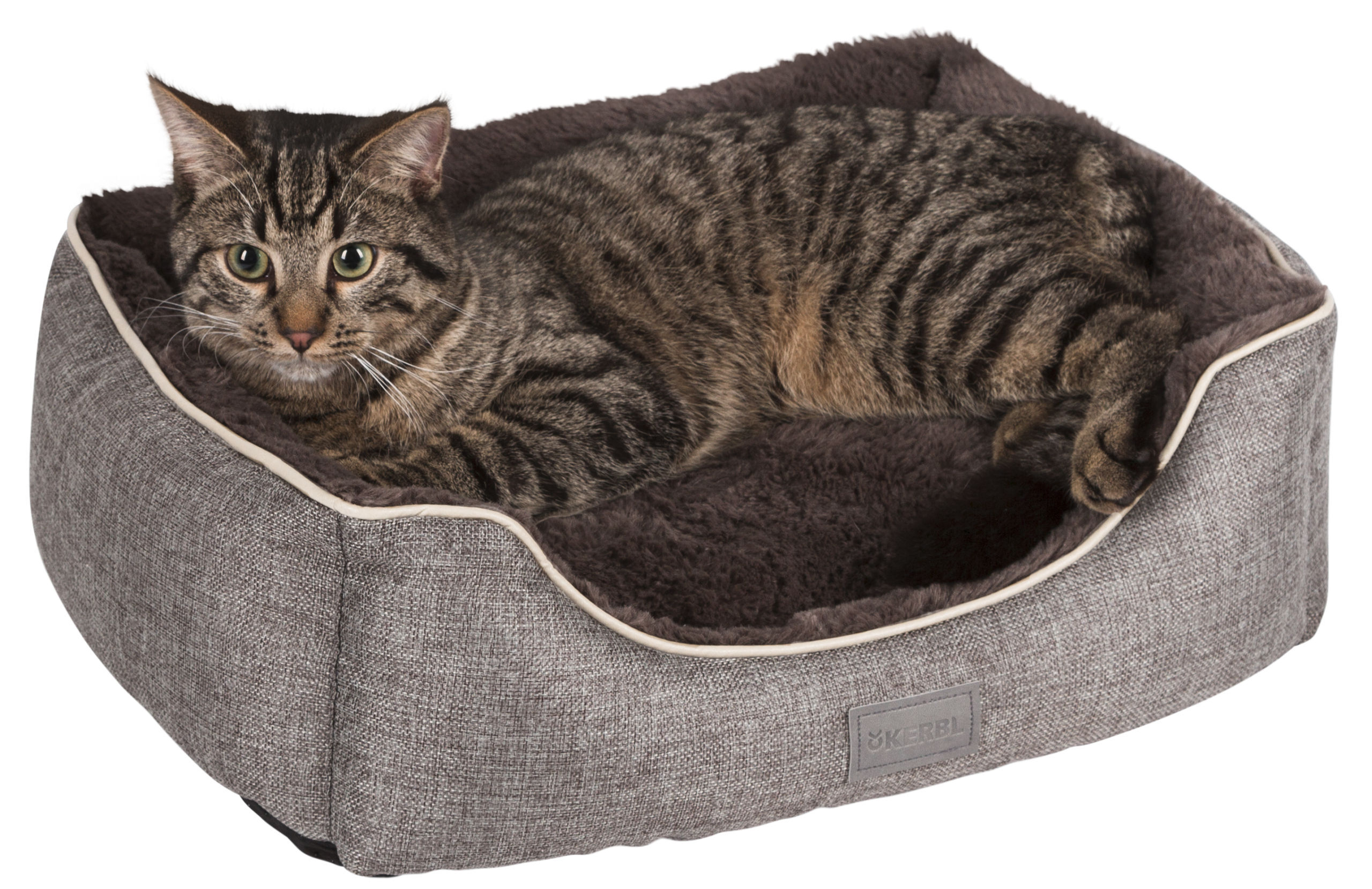 Kerbl Hundebetten Kerbl Pet Kuschelbett Samuel, Grau, 60x50x17cm grau L