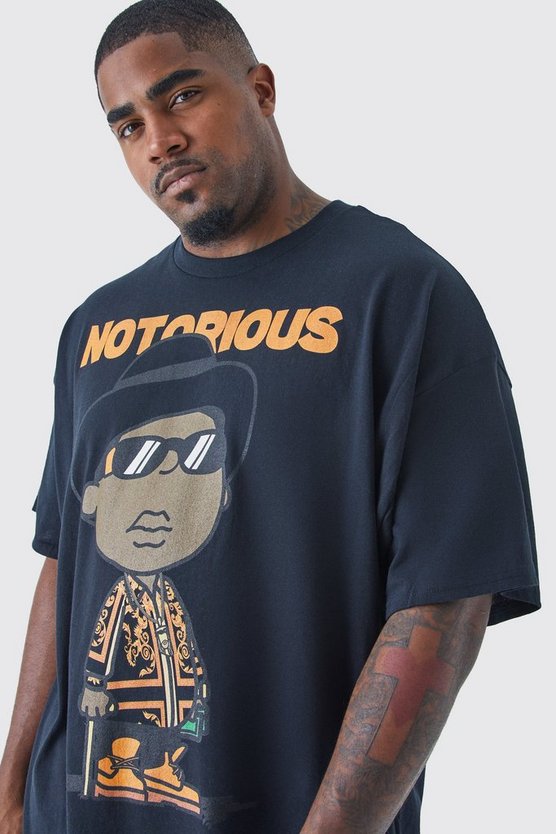 Plus Size T-Shirt mit lizenziertem Notorious Big Print