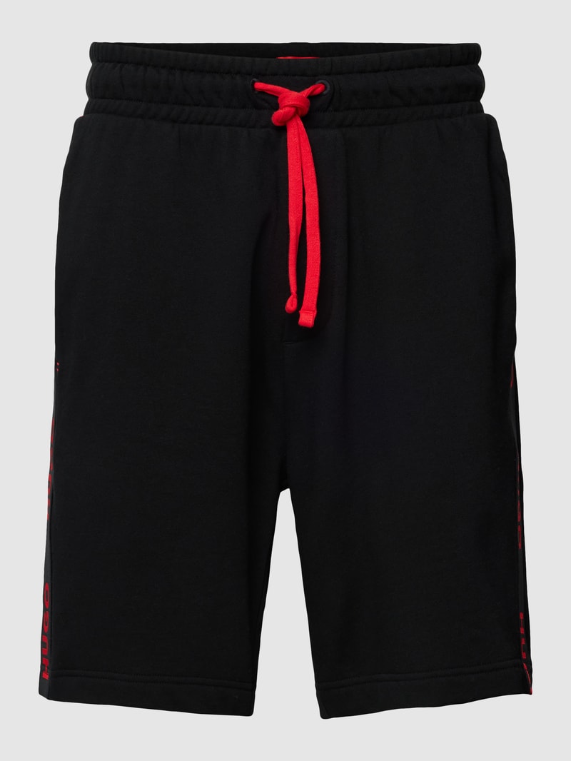 Sweatshorts mit elastischem Bund in schwarz