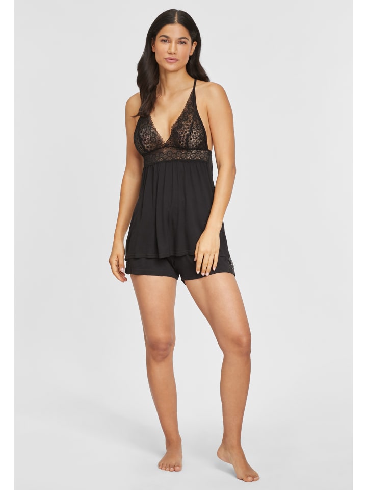 LASCANA Shorty in schwarz günstig kaufen