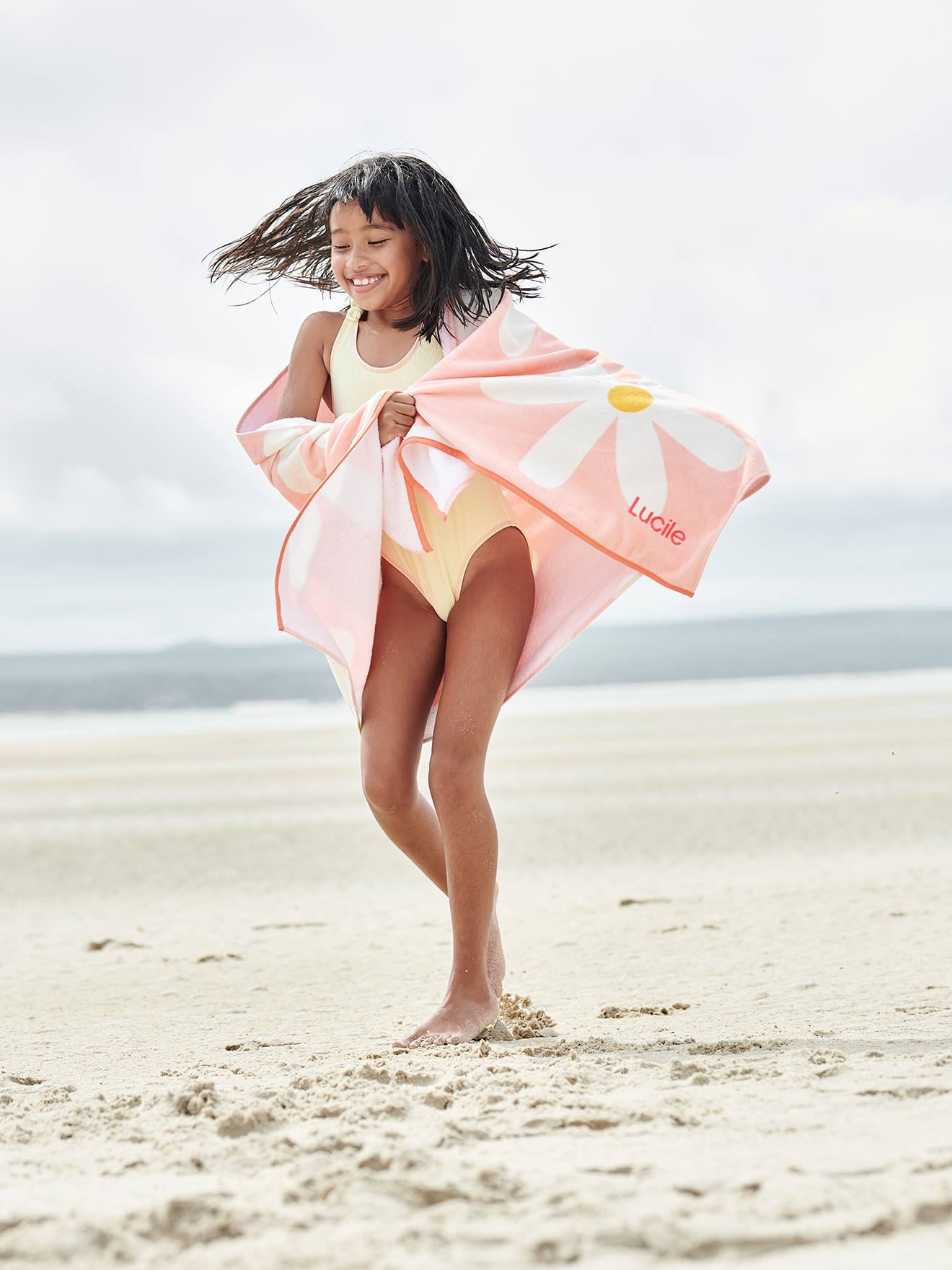 Serviette de plage / de bain POP personnalisable rose
