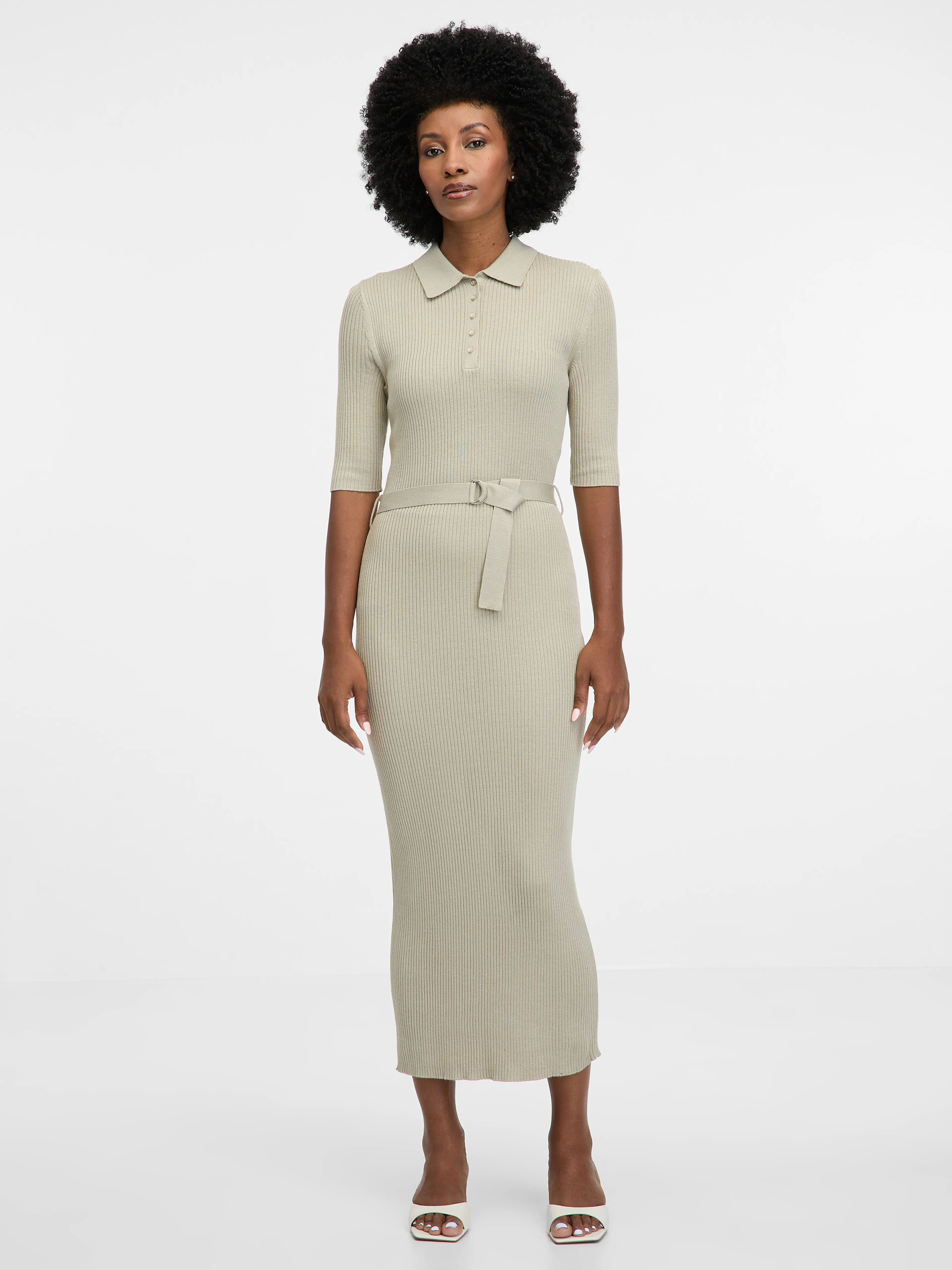 Graues Damen-Midikleid ORSAY