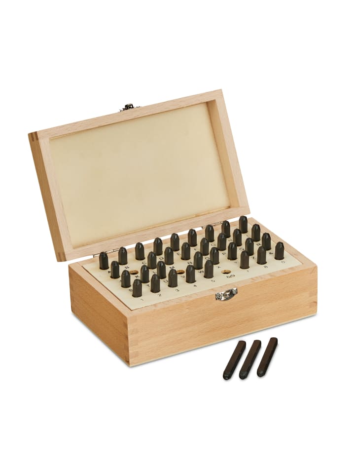 relaxdays 36-tlg. Schlagbuchstaben-Set in Schwarz günstig kaufen onesize