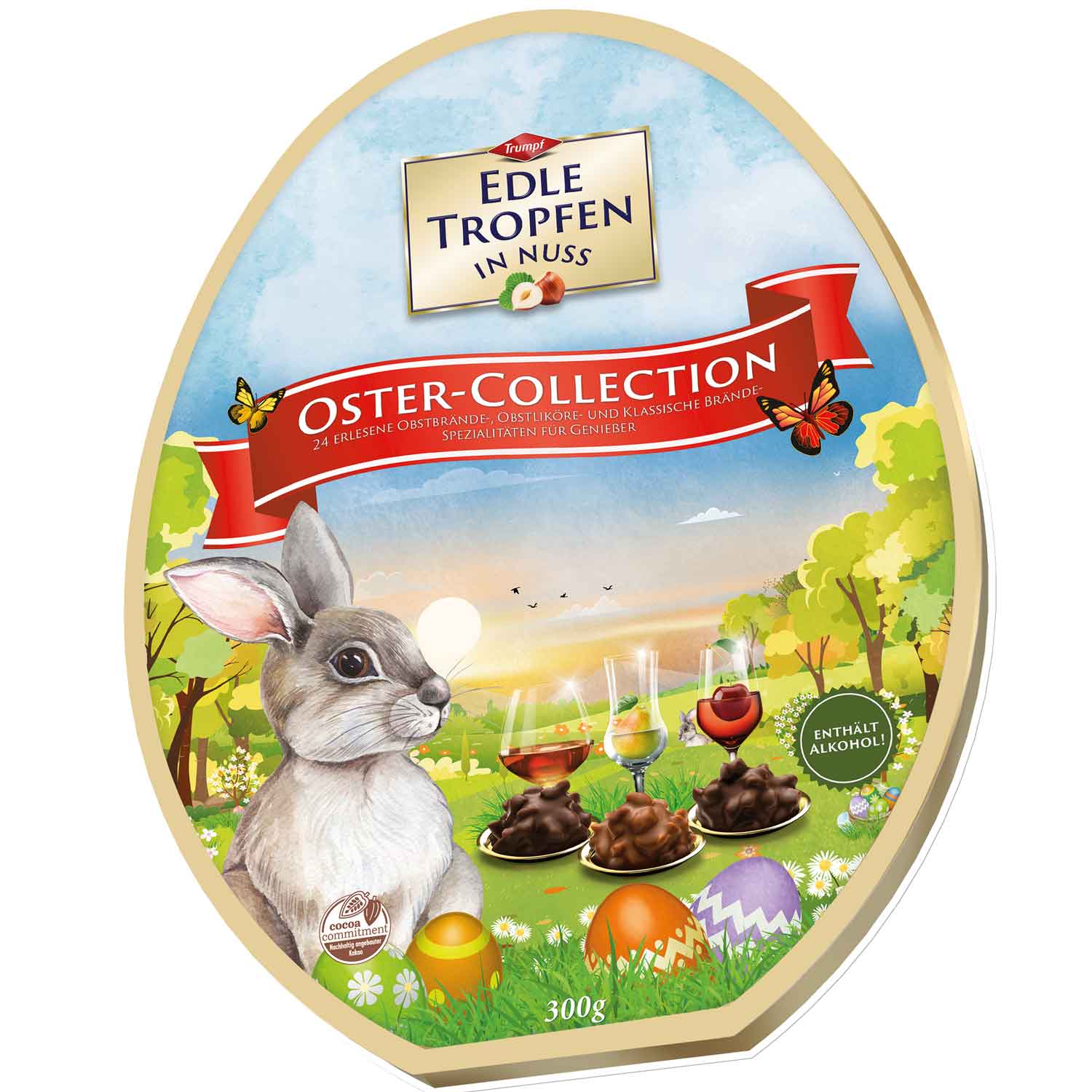 Trumpf Edle Tropfen in Nuss Oster-Collection Osterei 300g