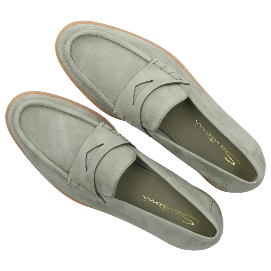 Santoni - Loafer 59818 Veloursleder - grün