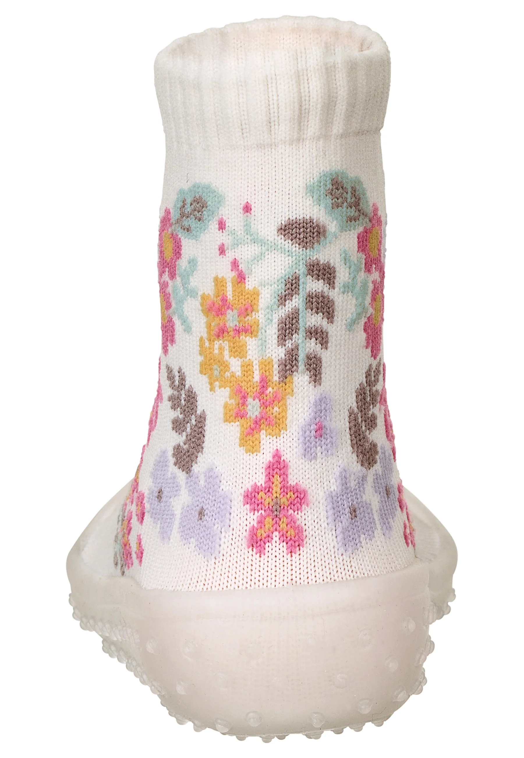 Adventure socks mit Motiv Blüten in ecru