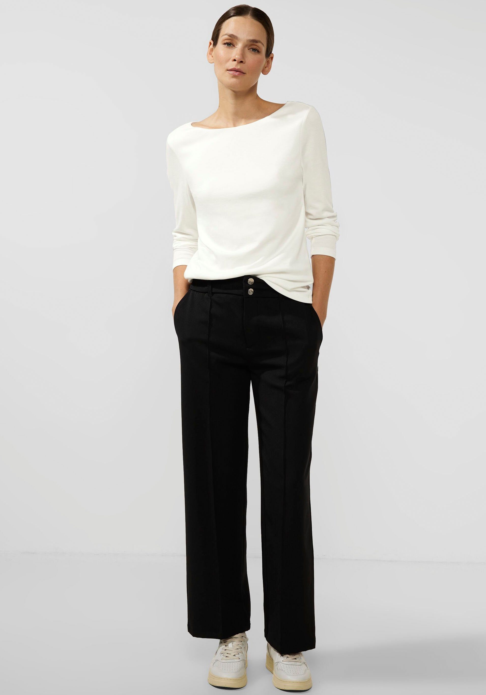 STREET ONE Langarmshirt Basic Langarmshirt in softer Qualität
