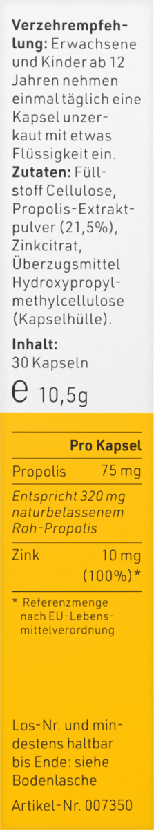 Propolis Kapseln Immun Plus 30 St, 10,5 g