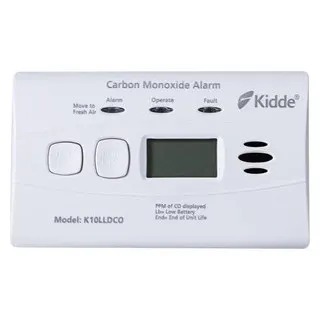 Detector de monóxido de carbono (CO) Kidde 809-152058 con pantalla digital, 3V