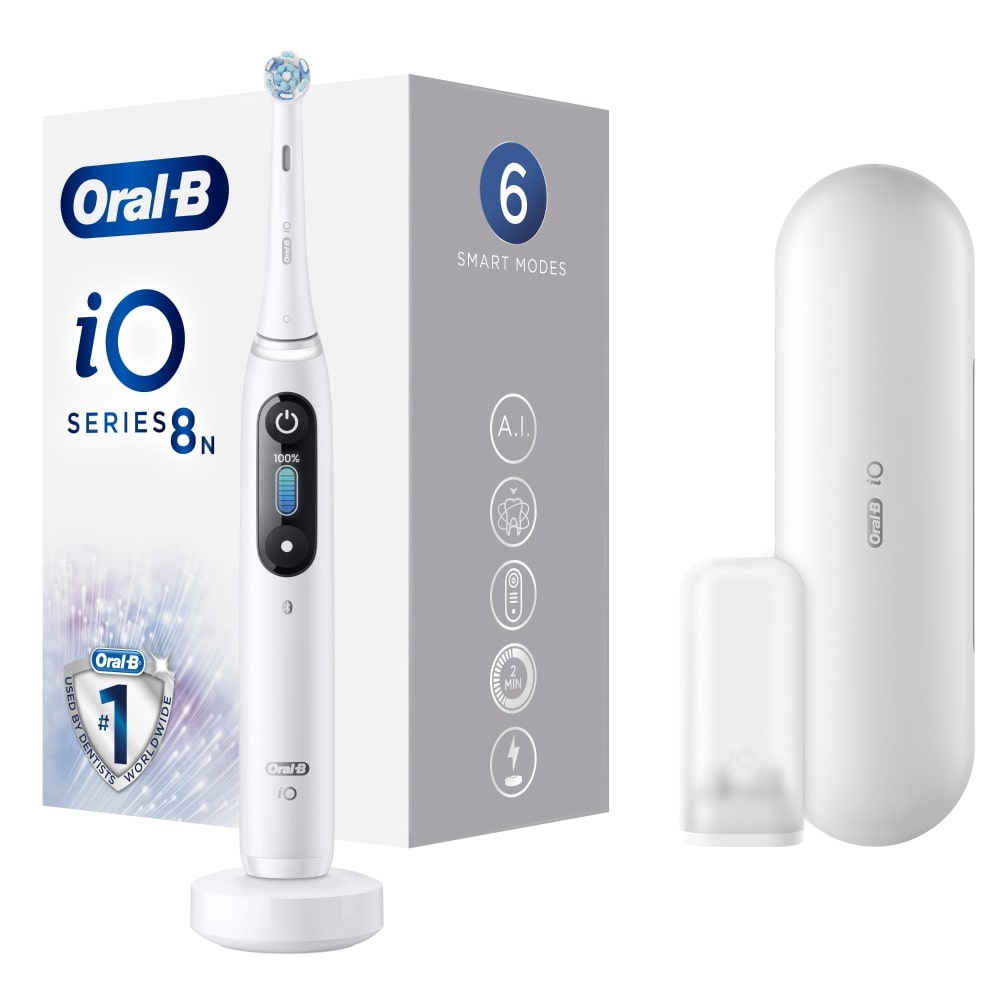 oral-b ORAL B iO BAD ELECT. iO 8n - Blanc BROSSES A DENTS ELECTRIQUES RECHARGEABLES