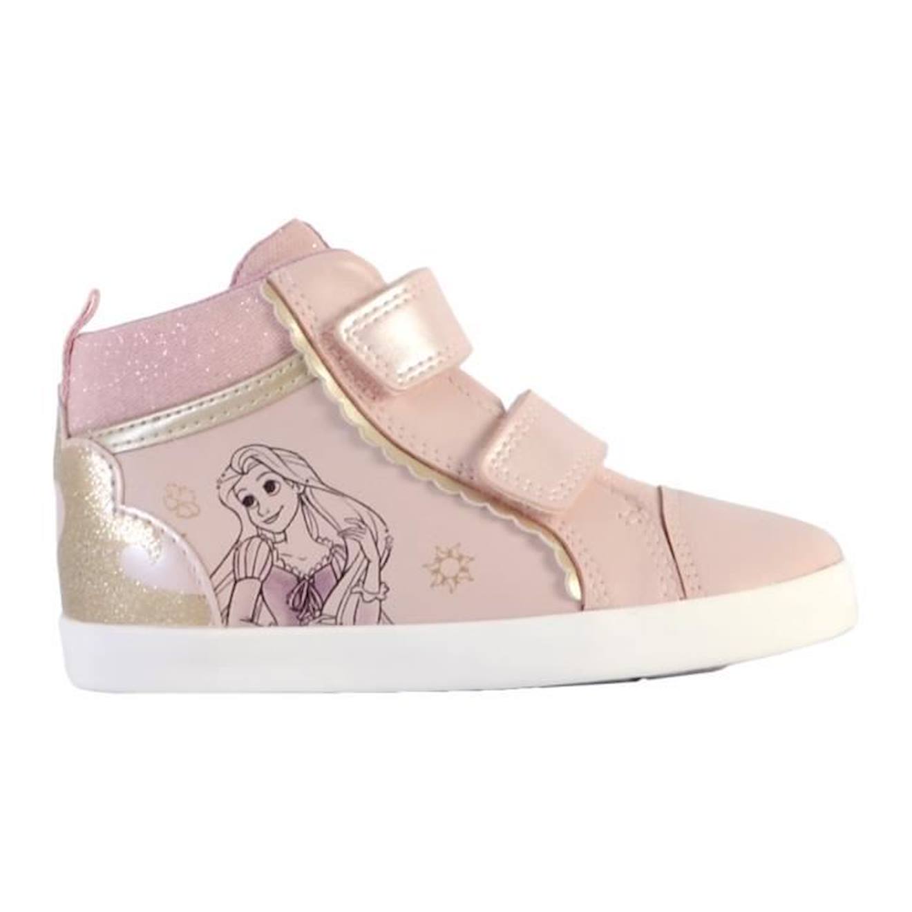 Basket Cuir Enfant Geox Kilwi rose