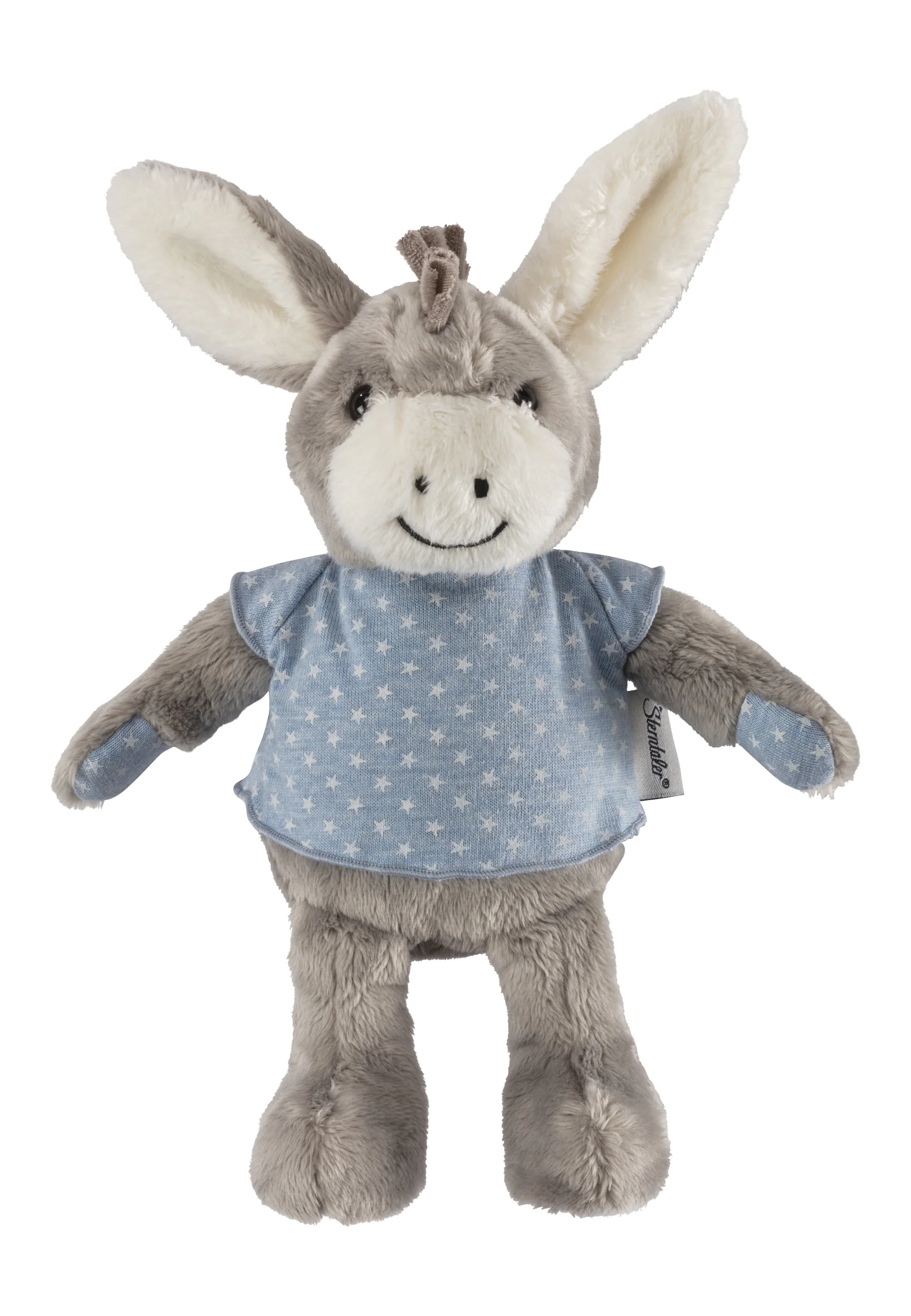 Kuscheltier Esel Emmi in mittelblau