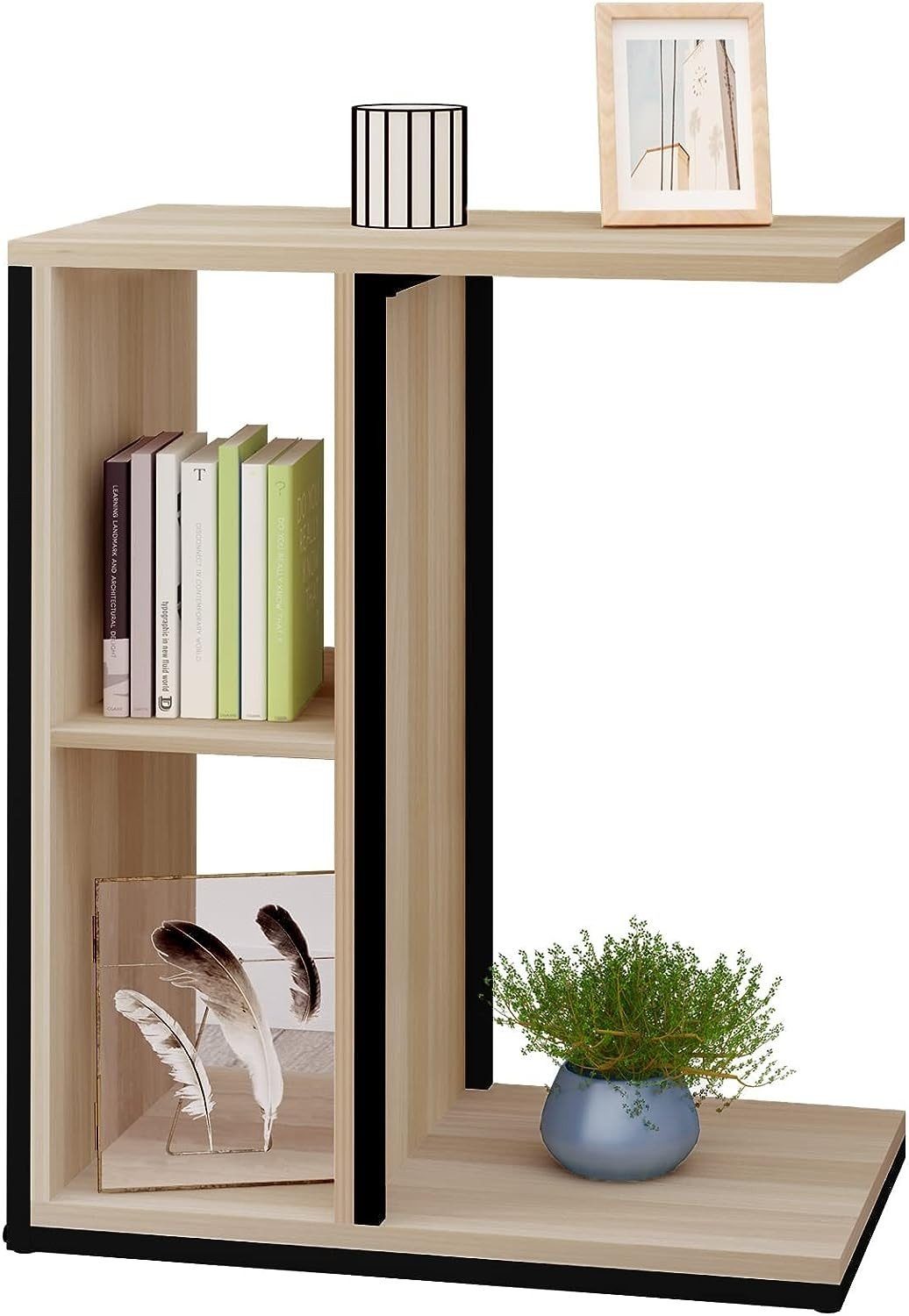 EUGAD Beistelltisch (1-St), mit Tischplatte, in C-Form aus Holz