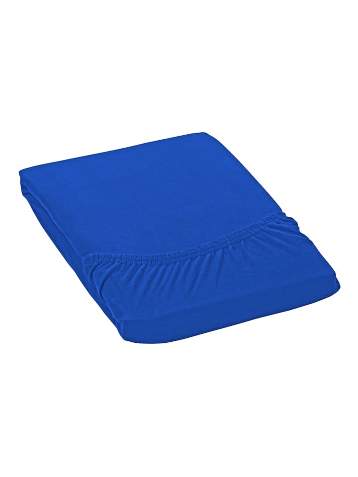 GMD Living Jersey Premium Spannbettlaken JANNEBY in Farbe Royalblau günstig kaufen