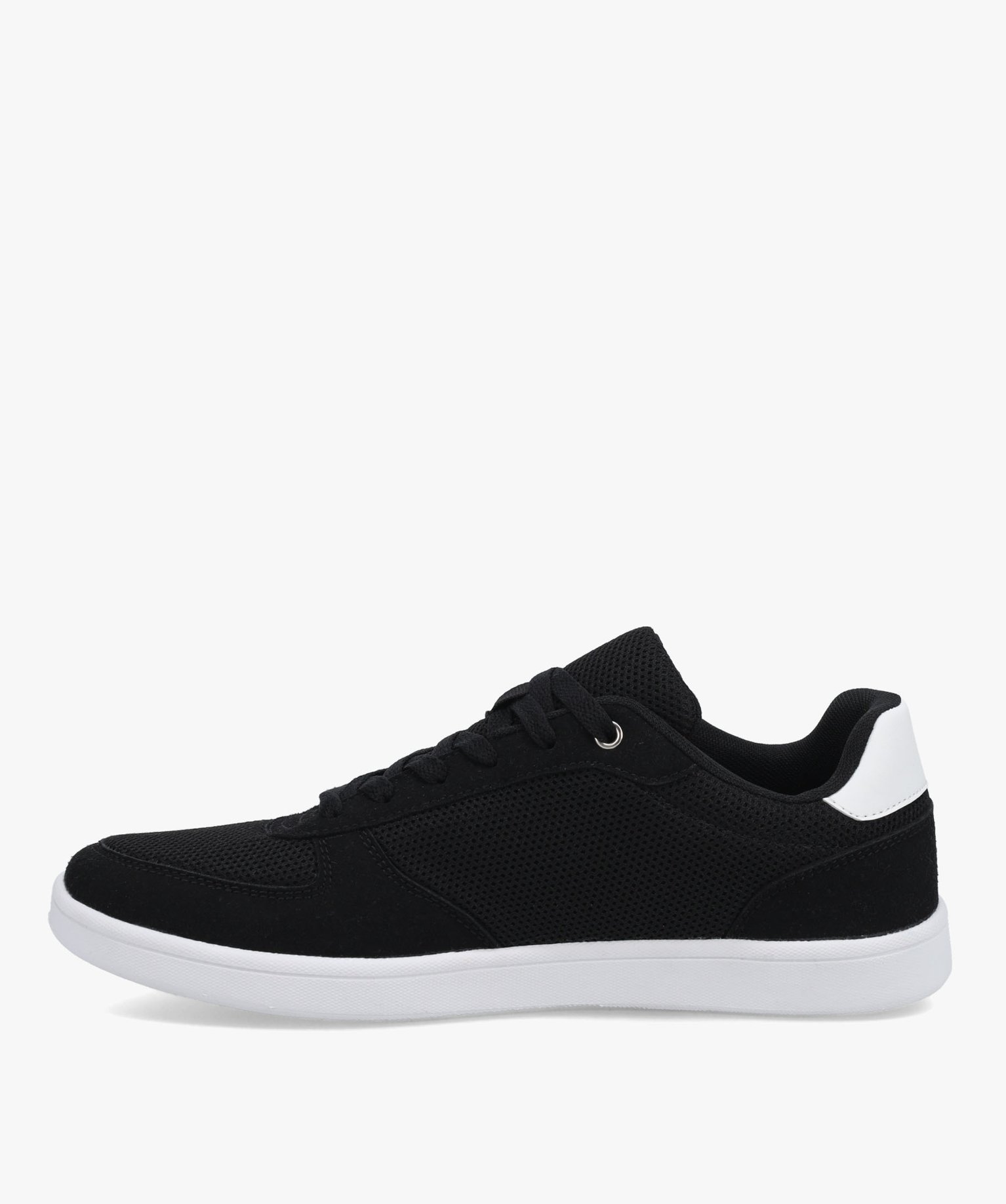 Baskets homme style casual bicolores à lacets noir | GEMO