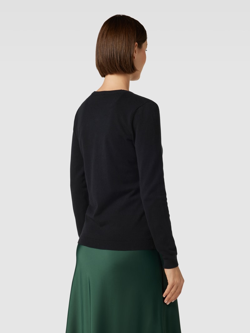 Cardigan mit V-Ausschnitt in schwarz