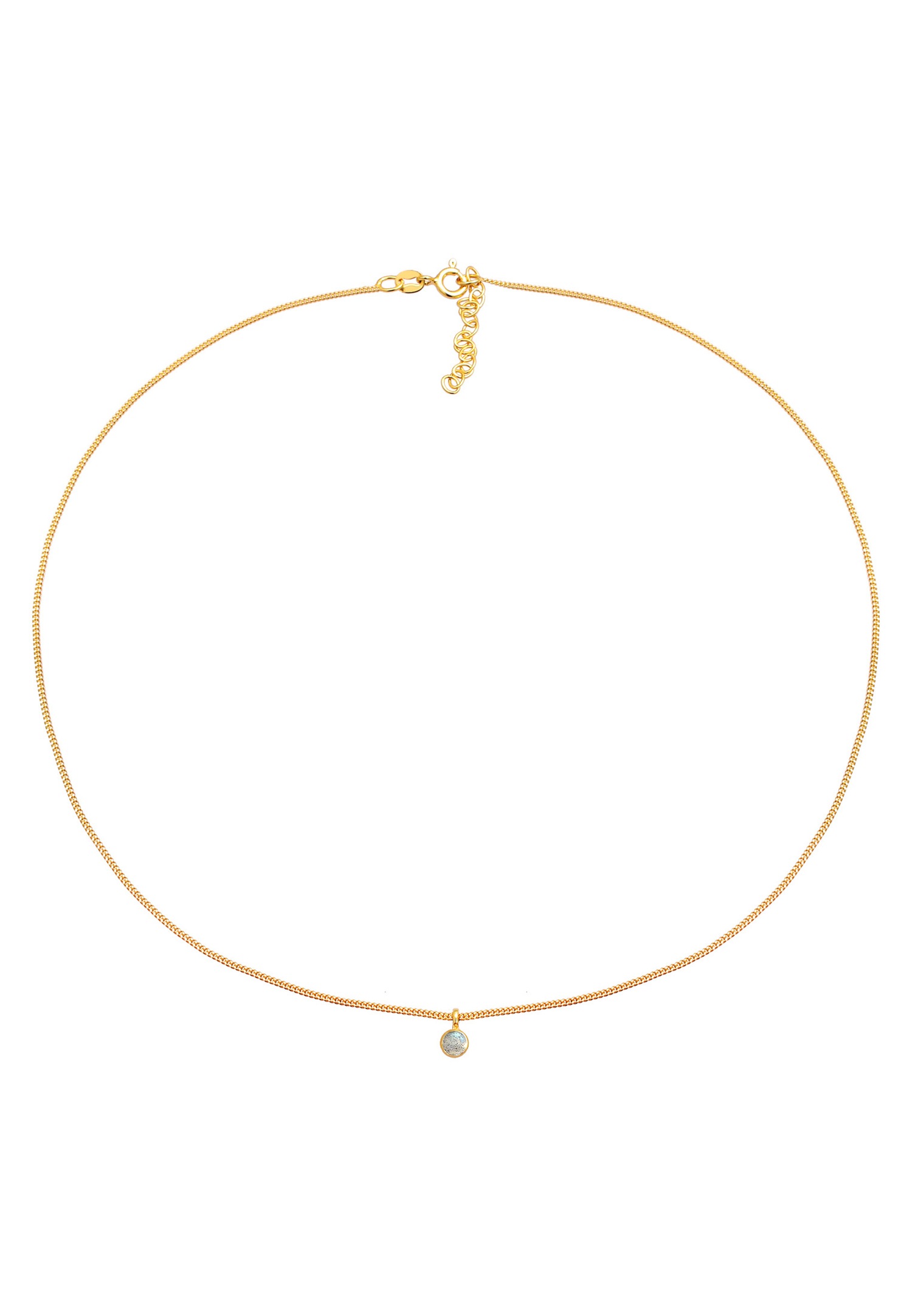 Dámsky náhrdelník Elli Choker Solitaire Trend s labradoritom zo striebra 925