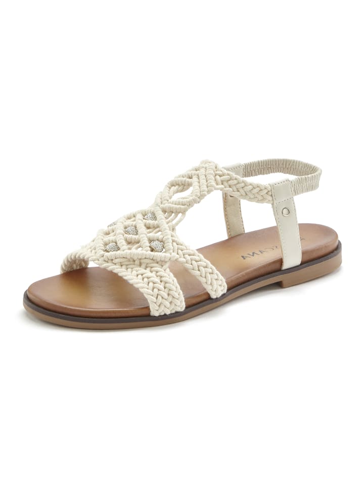 LASCANA Sandale in creme günstig kaufen