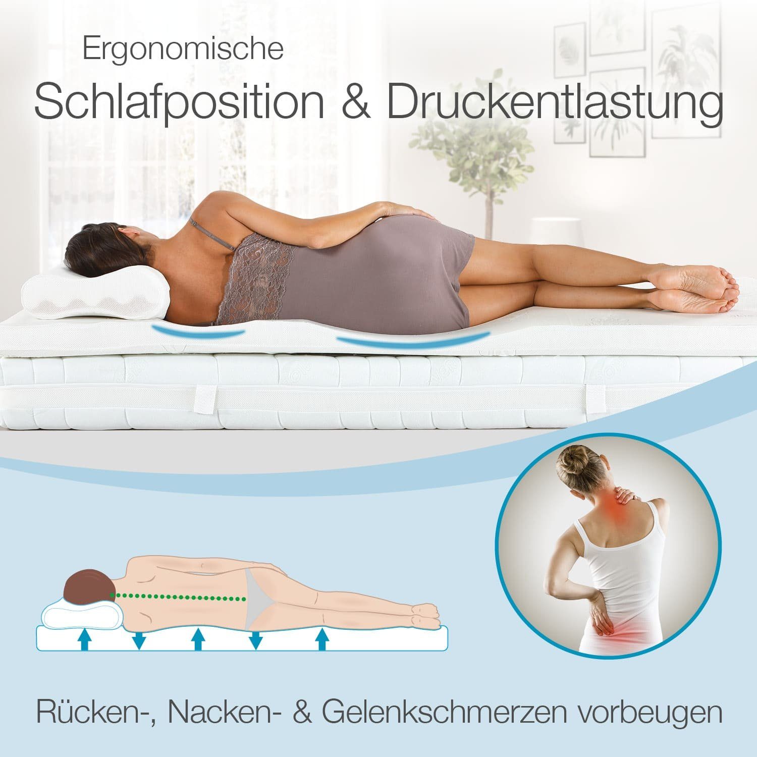Topper, Bestschlaf, 4 cm hoch, Gelschaum