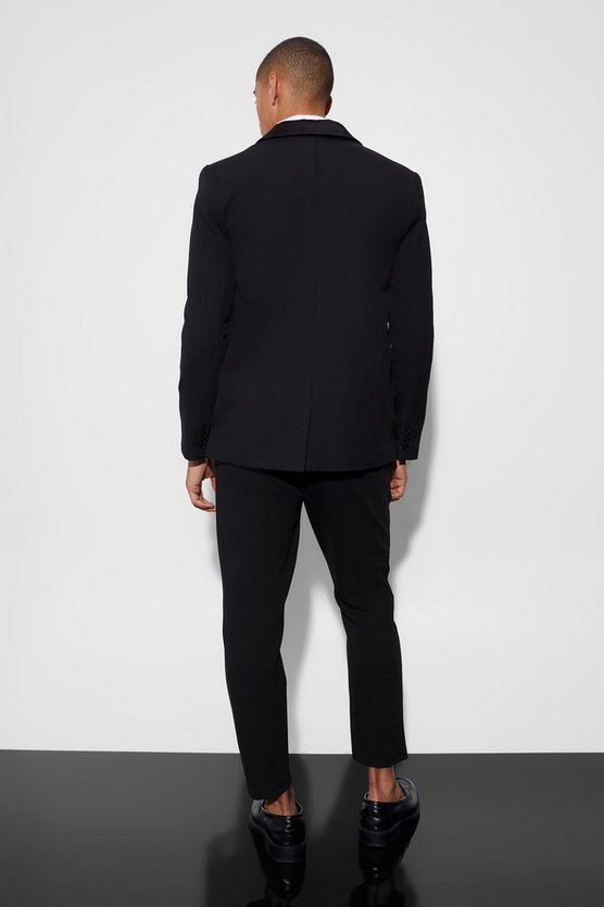 Kastiger Oversize Blazer mit Kontrast-Revers