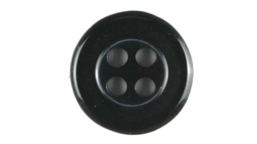 Dill 4-loch-Hemdenknopf Ø 11mm 7er Pack schwarz