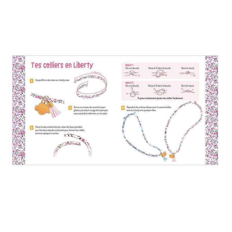 Coffret Mes bijoux d'amitié en liberty - Auzou