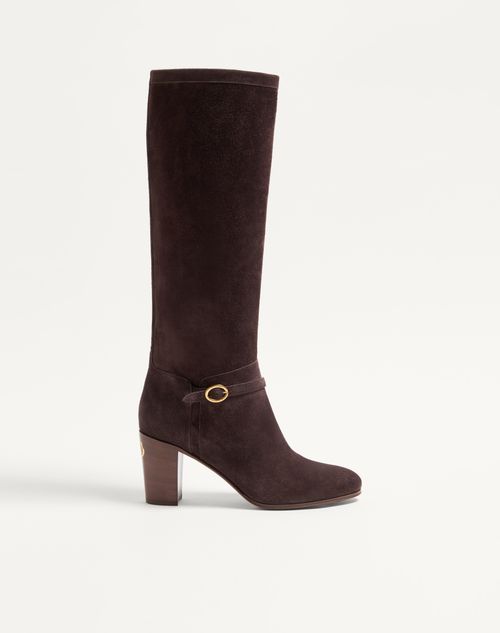 Bota Pattie de couro dividido de 75 mm