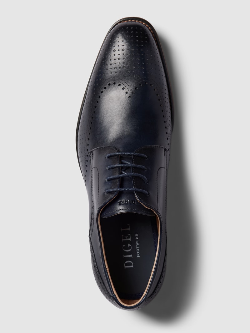Derby-Schuhe aus Leder Modell 'SELLENG' in marineblau