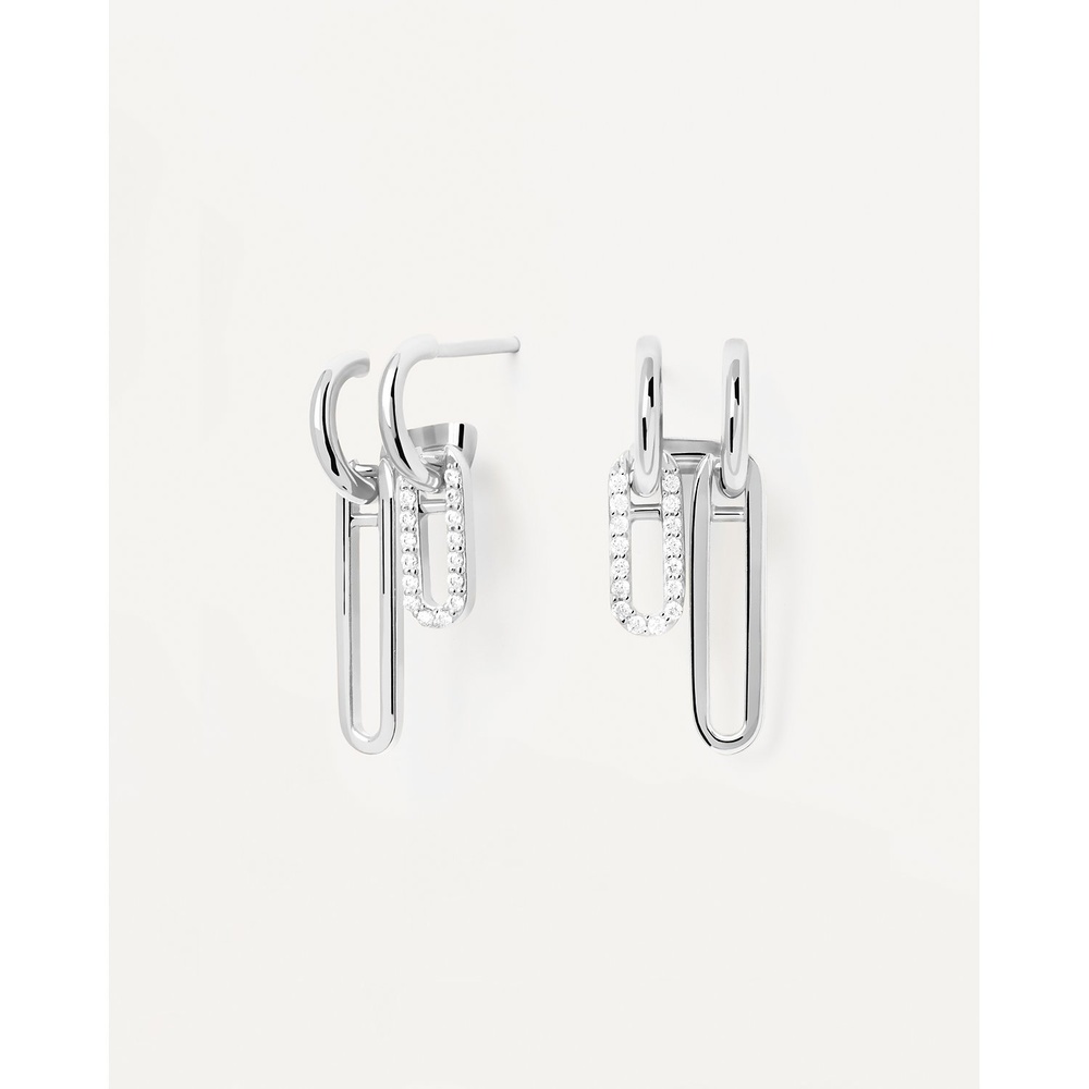 P D Paola Créoles 925 Argent Boucles d'oreilles