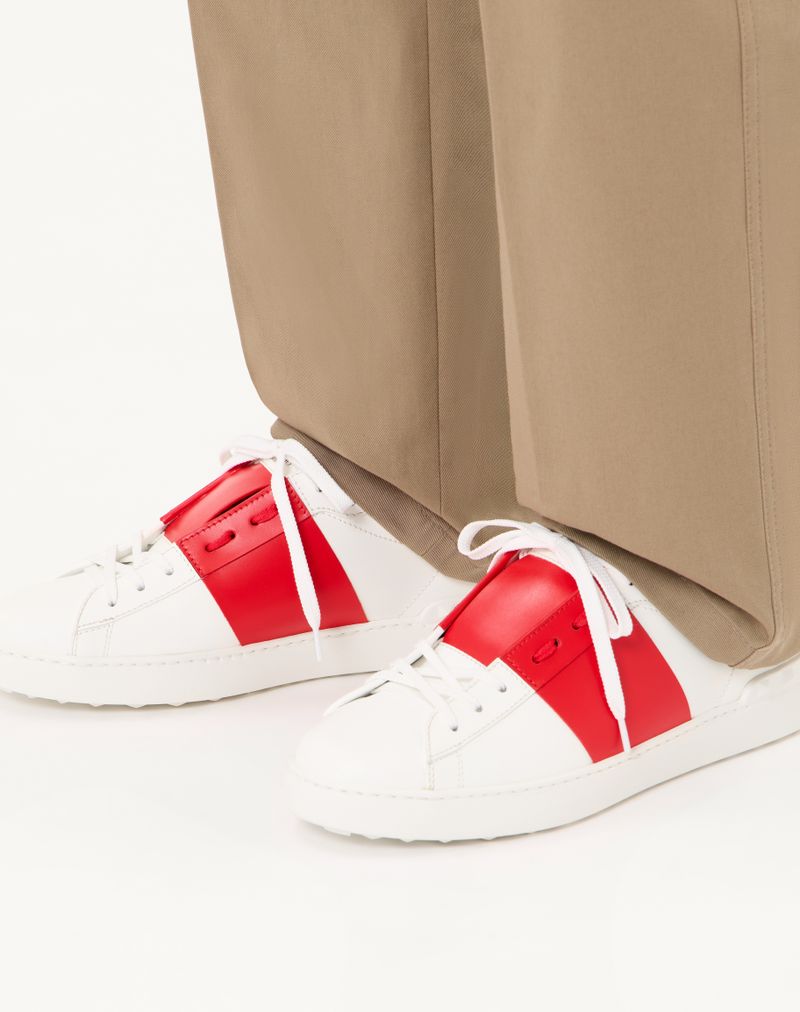 Baskets ouvertes en cuir de veau