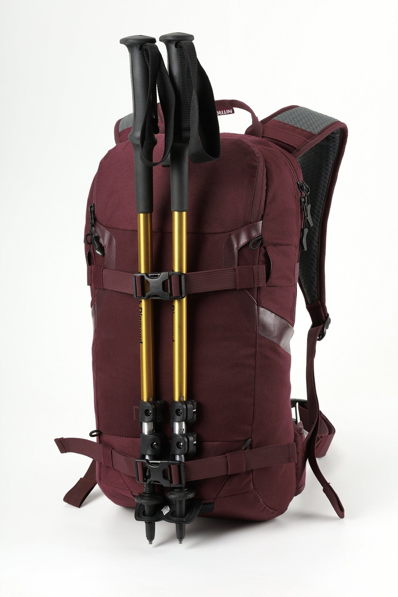 NITRO Trekkingrucksack Rover 14, Wine, speziell für den Wintersport konzipiert