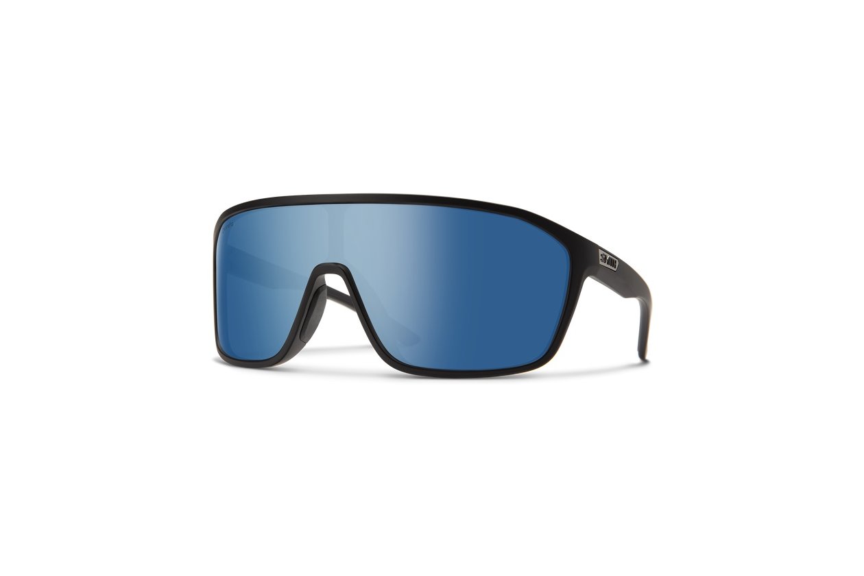 Smith Boomtown Matte Black - ChromaPop Polarized Blue Mirror