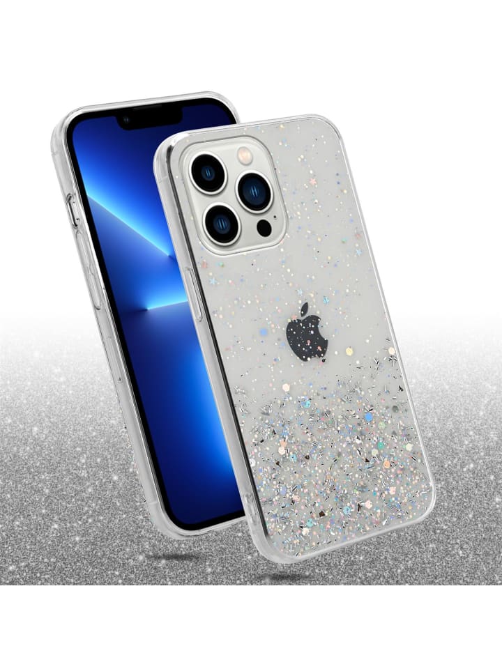 cadorabo Hülle für Apple iPhone 13 PRO Glitter in Transparent mit Glitter günstig kaufen onesize