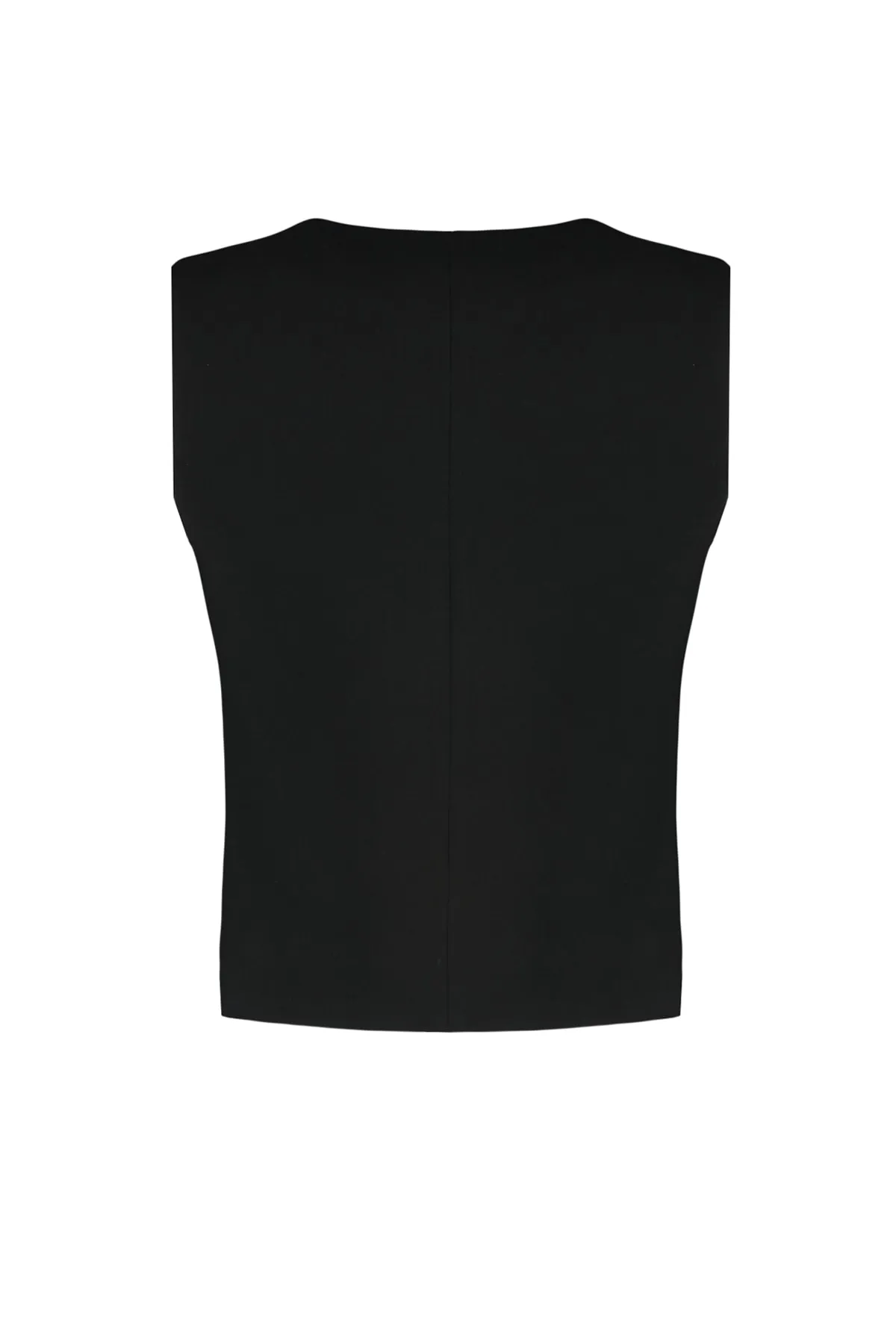 Trendyol Collection  Schwarze Premium-Webweste mit Knöpfen TWOAW24YE00061