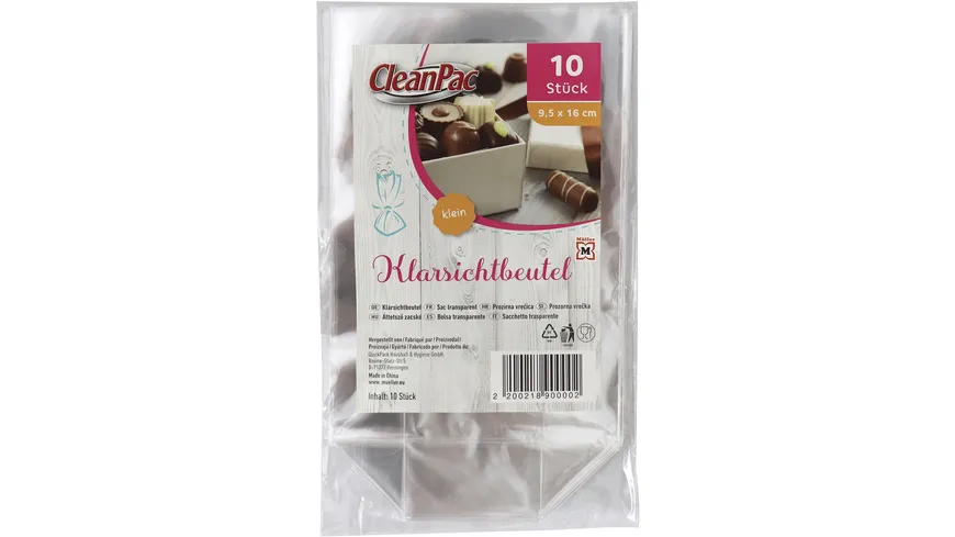 CleanPac Klarsichtbeutel klein