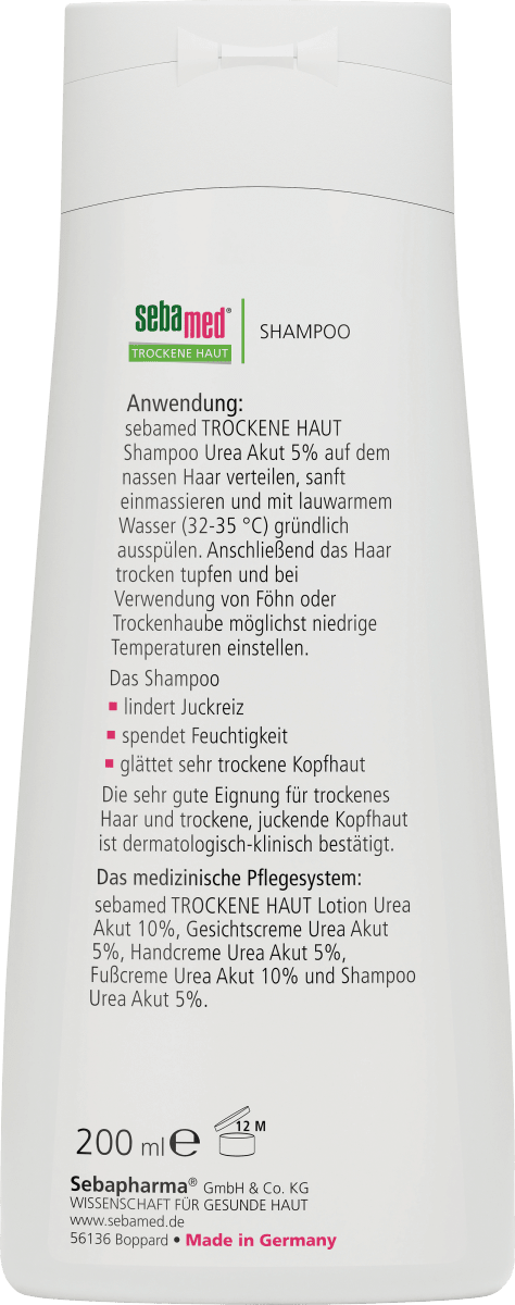 Shampoo trockene Haut 5 % Urea Akut, 200 ml