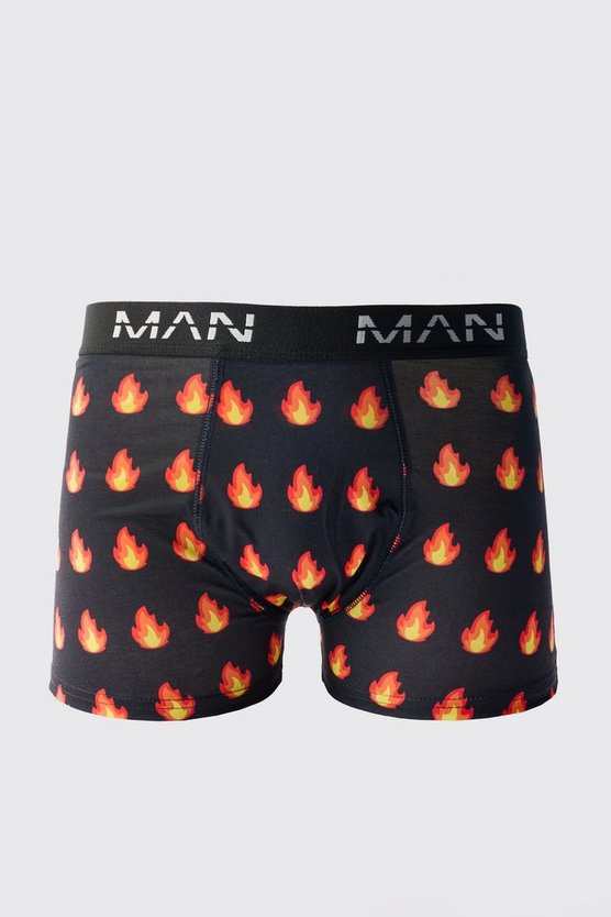 Boxershorts mit Flammen-Print