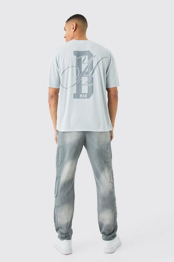 Gebleichte Oversize Jogginghose