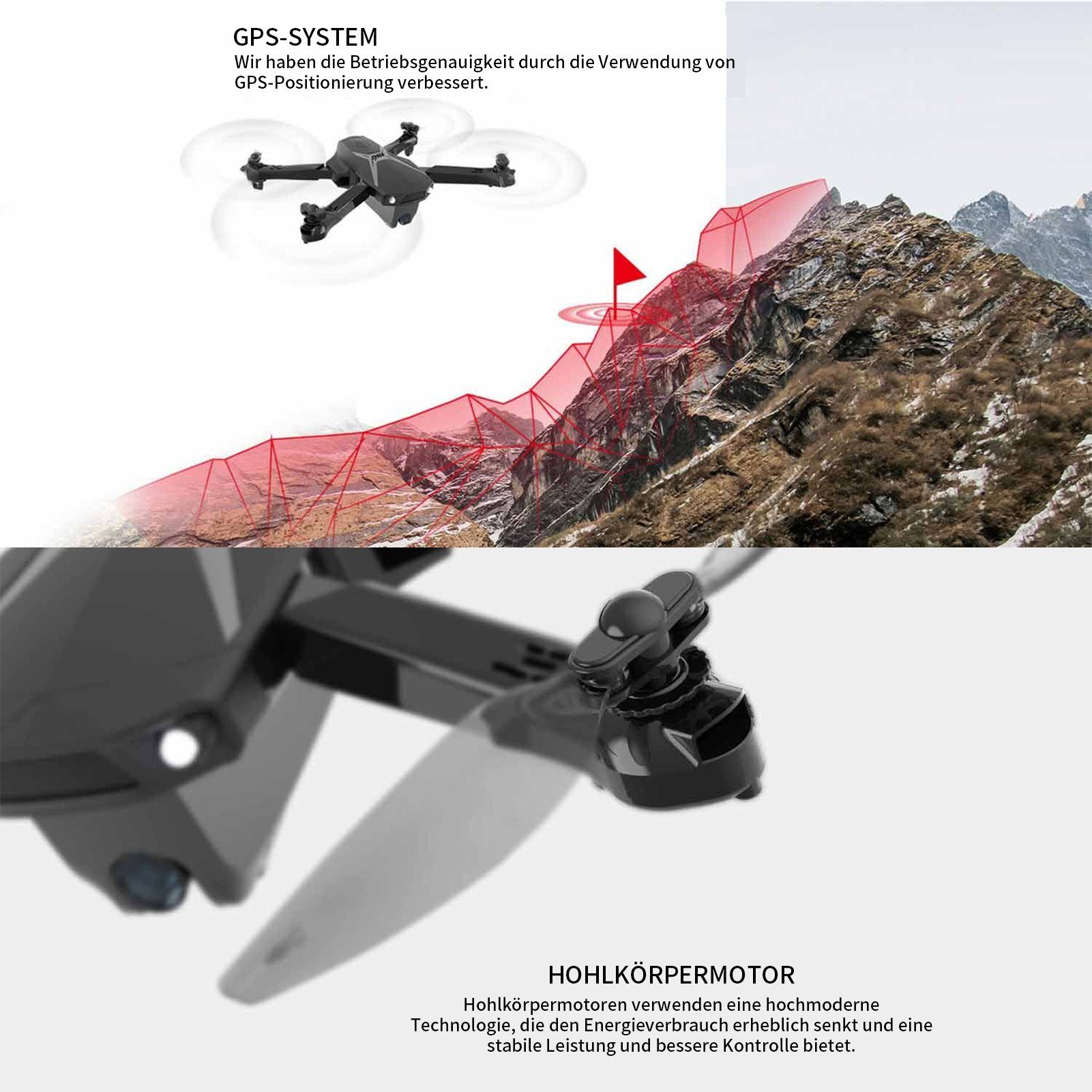 PENGBU RC RC Drone für Erwachsene und Kinder mit Kamera 4k HD 1080P Drohne (1080P-5G, Set, Komplettset, 27 Mins Lange Flugzeit, Faltbare und tragbare Drohne)