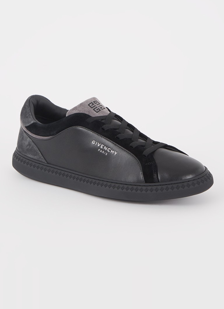 Teniși Givenchy G Set cu talpă joasă, din piele de miel și detalii din piele întoarsă de vițel.