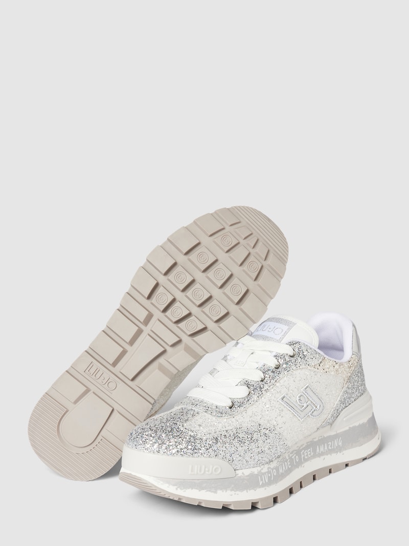 Sneaker mit Glitter-Effekt Modell 'AMAZING' in silber