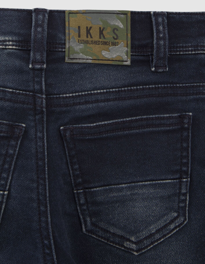 Jean SKINNY bleu vintage avec découpes garçon