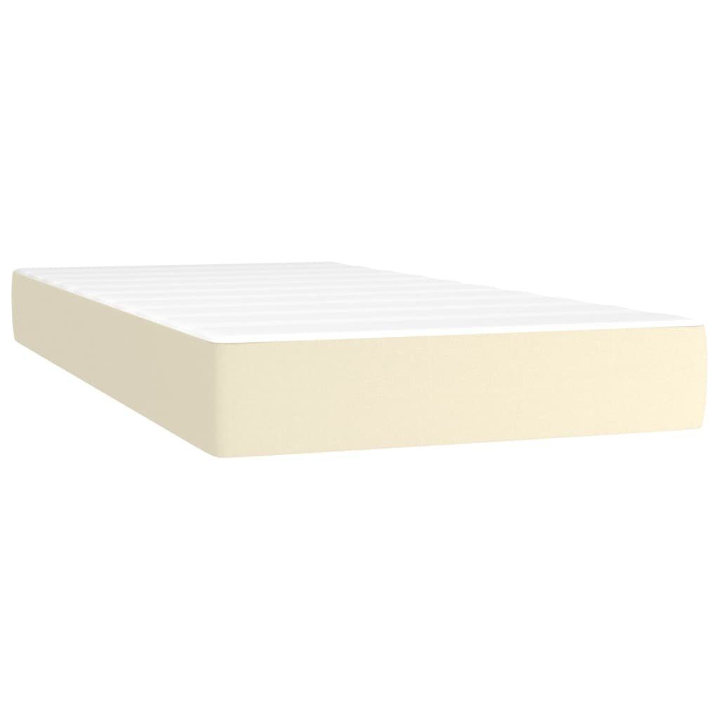 vidaXL Bett Boxspringbett mit Matratze Creme 80x200 cm Kunstleder