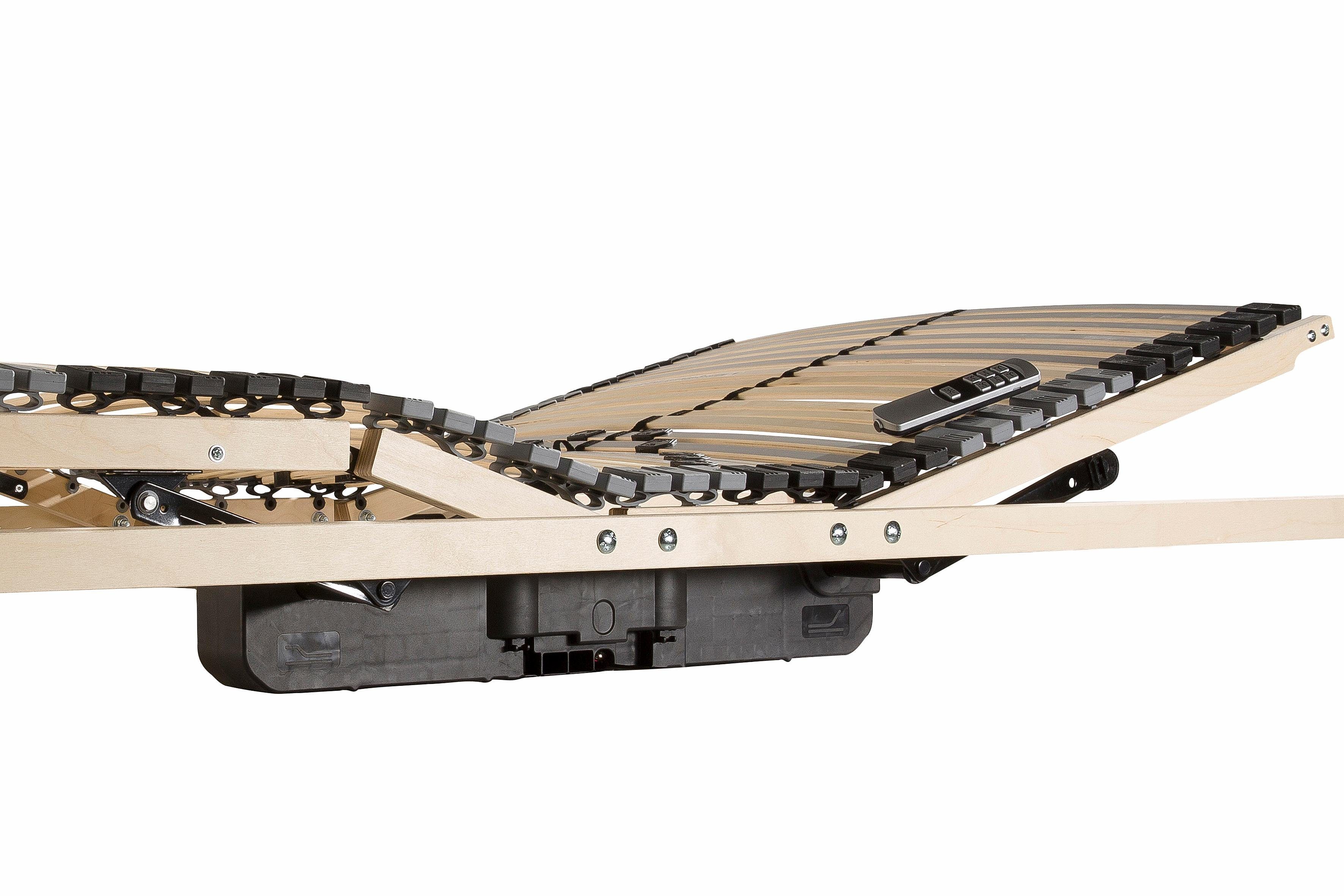Lattenrost mit Motor Flex Motor Funk, Beco, Kopfteil motorisch verstellbar, Fußteil motorisch verstellbar, mit Funk-Fernbedienung, erhältlich in 90x200 cm und weiteren Größen