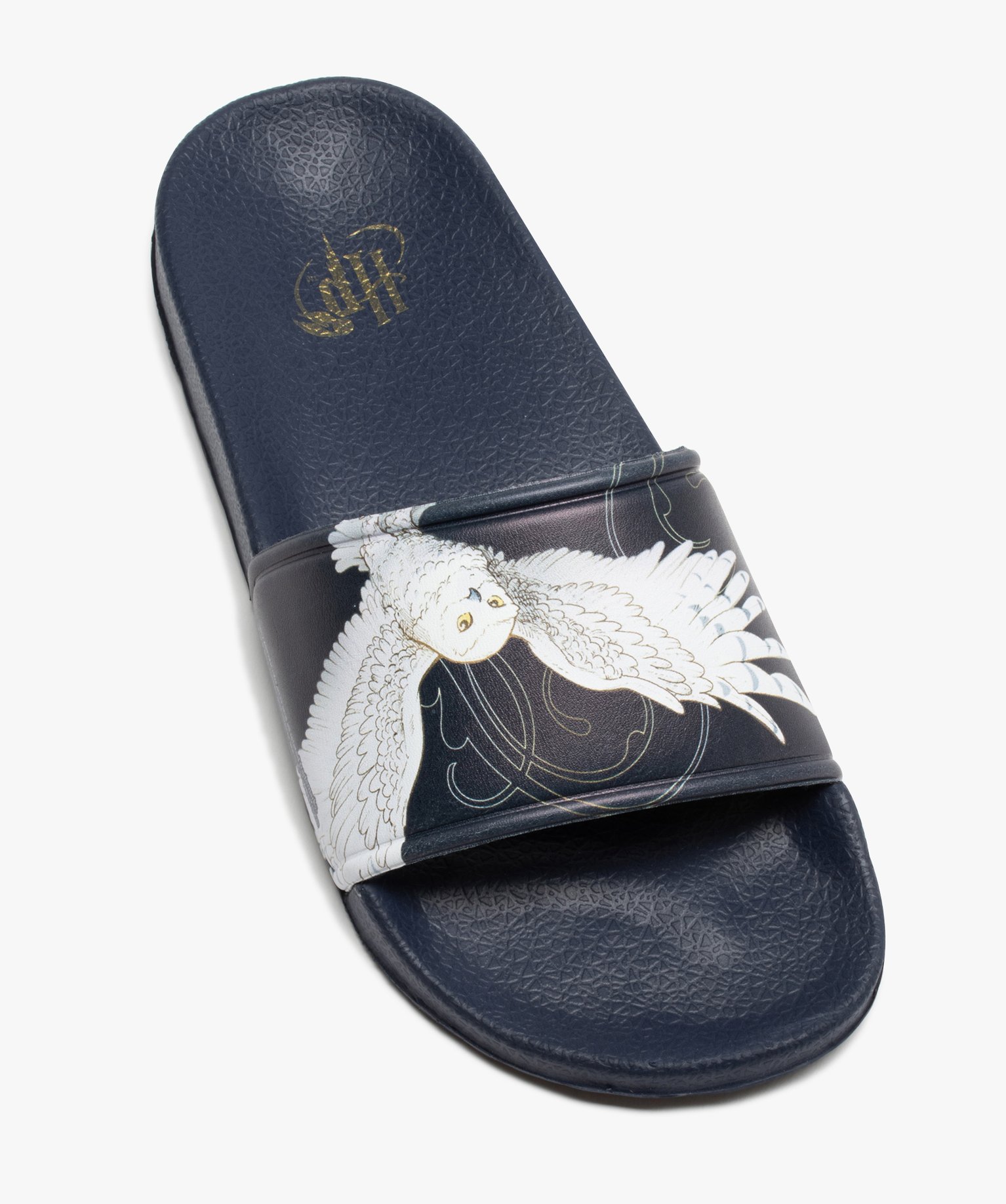 Mules de piscine fille à bandeau imprimé chouette bleu | GEMO