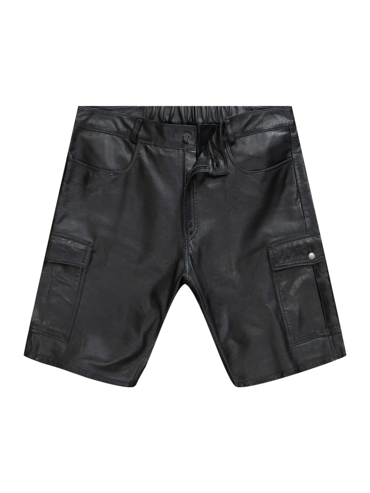 JP1880 Lederhose in schwarz günstig kaufen