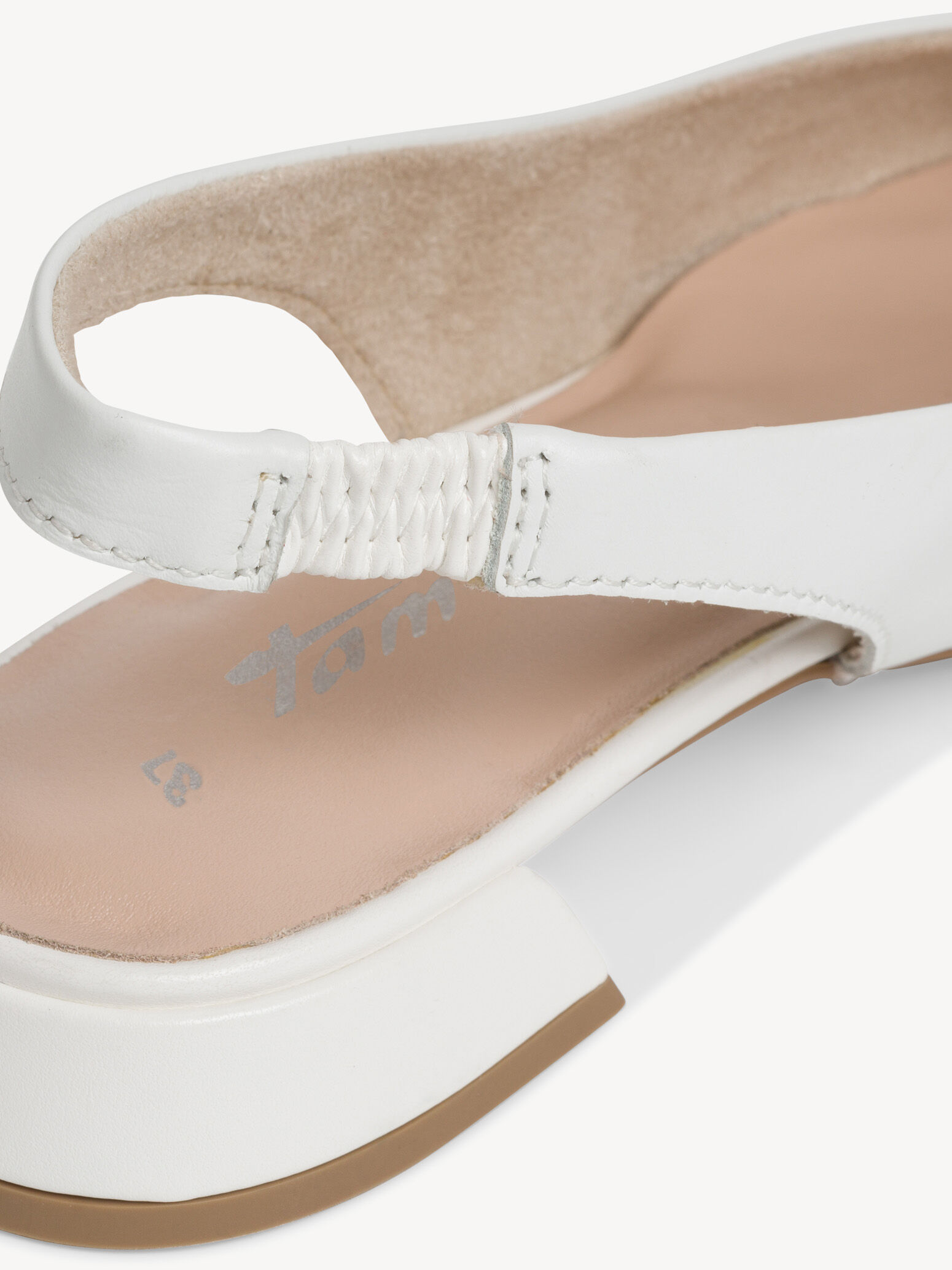 Escarpin en cuir - blanc