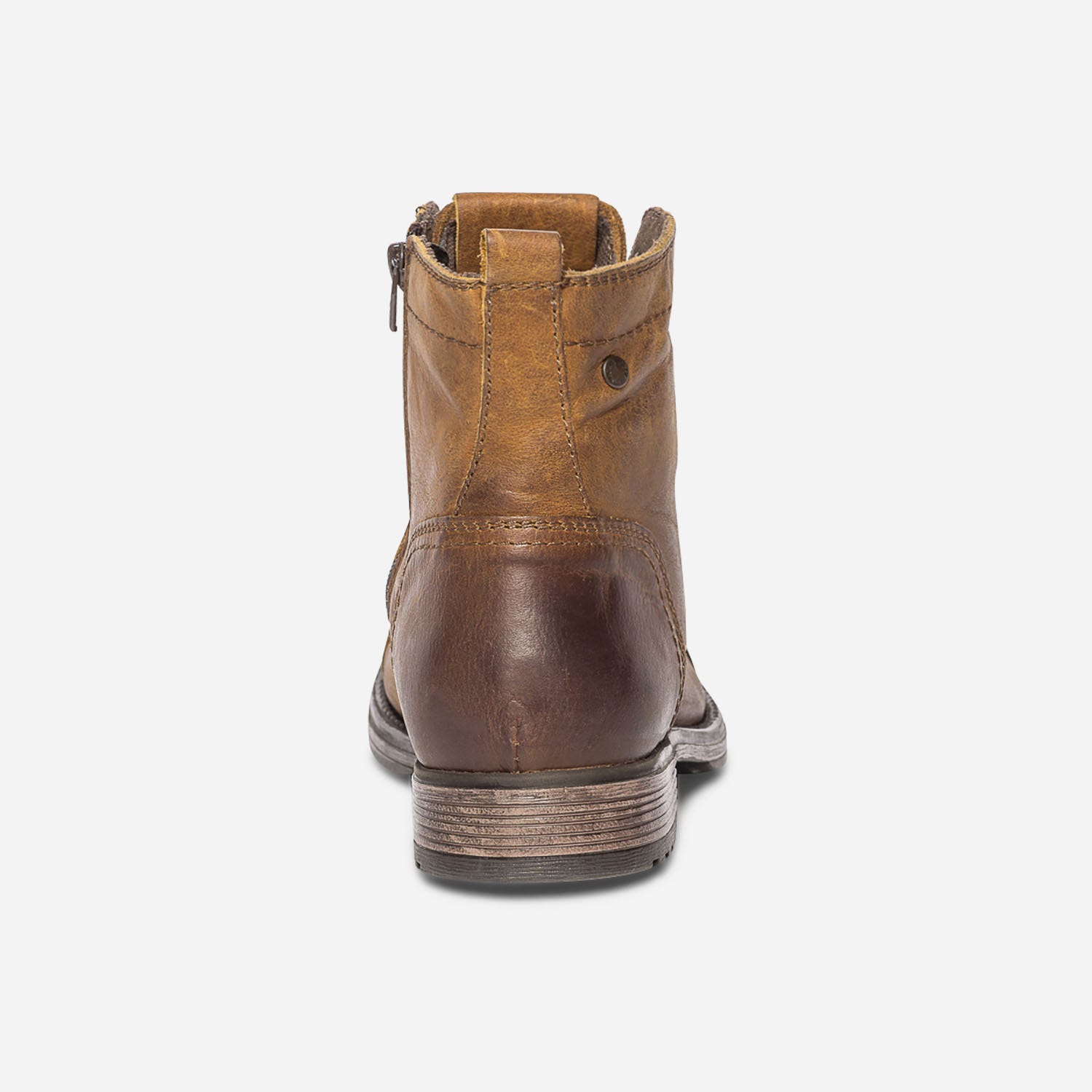Boots JACK & JONES marron en cuir