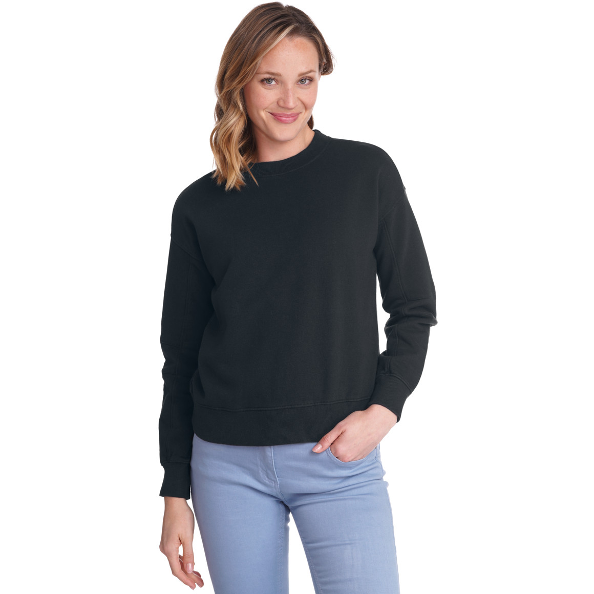 Damen Sweatshirt mit Print im Nacken
